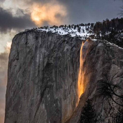 firefalls in yosemite national park horsetail falls