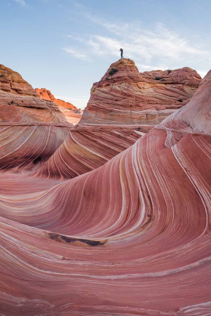 hiker at the wave arizona