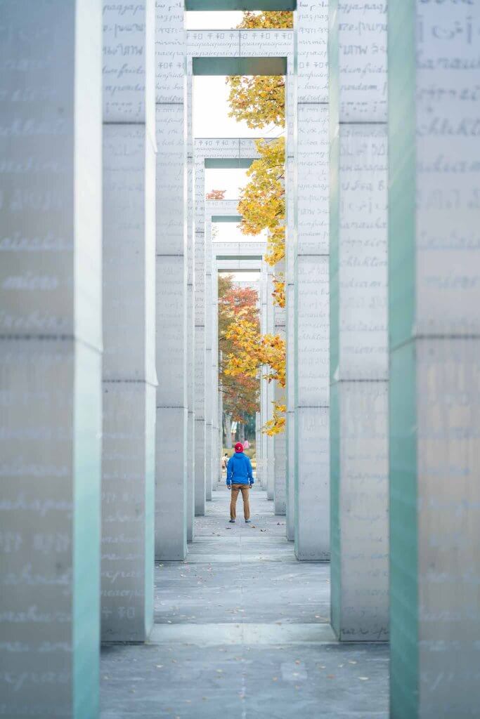 hiroshima memorial in japan fall colors