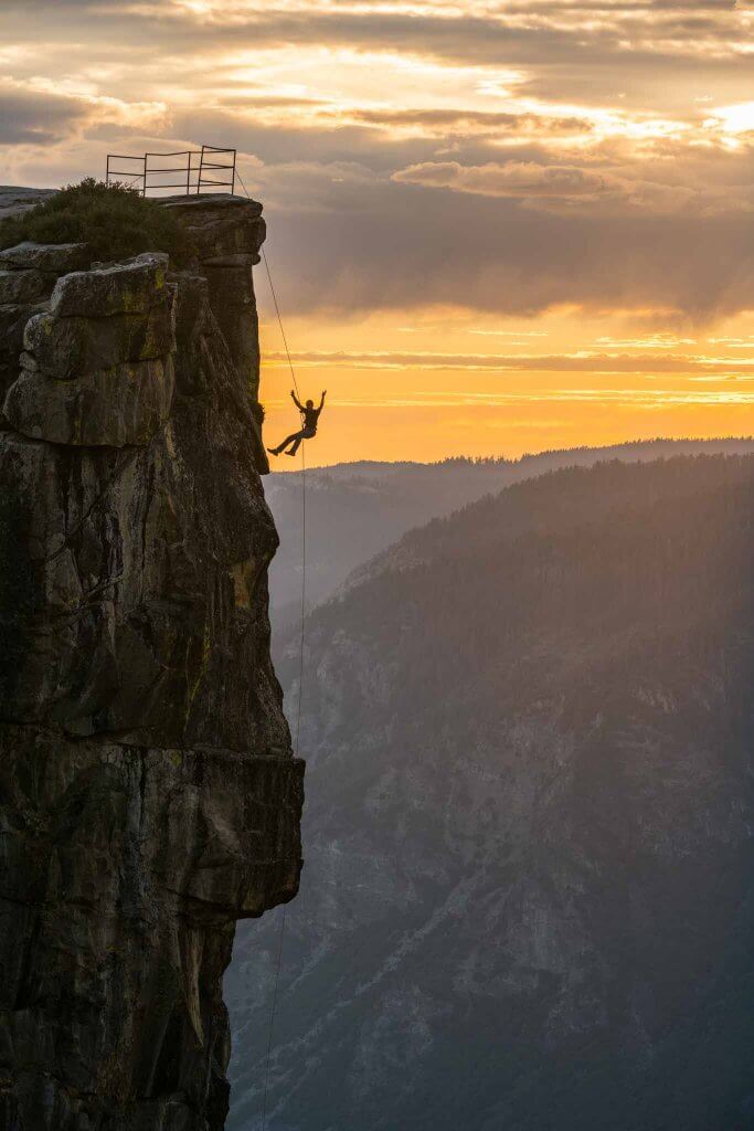 rock climbing taft point yosemite national park