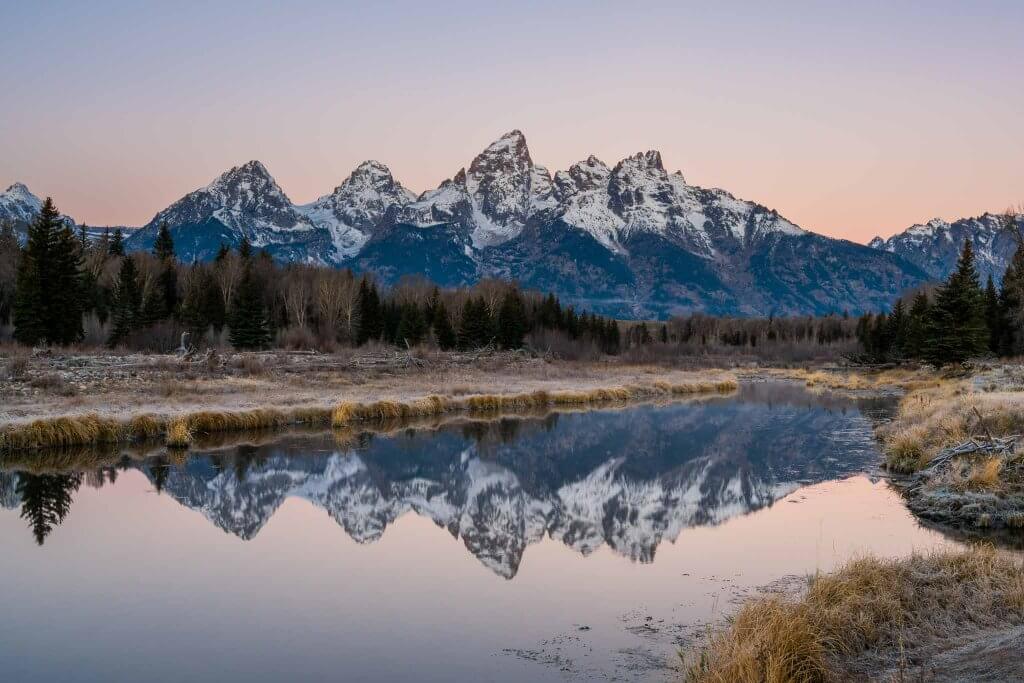 sunrise at grand tetons national park