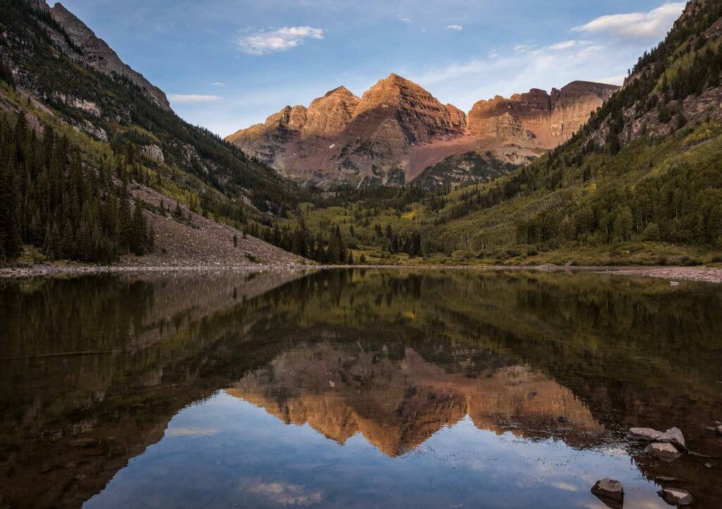 sunrise maroon bells colorado