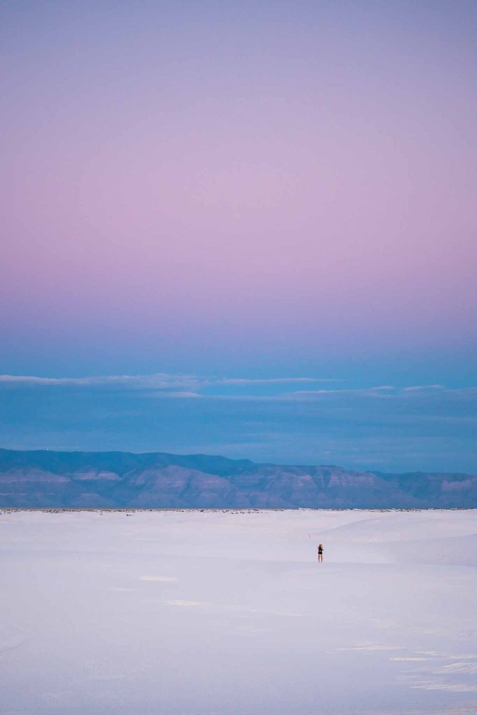 white sands national monument new mexico sunset