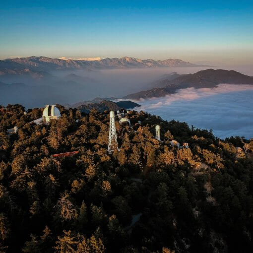 hiking mt wilson observatory winter season snow