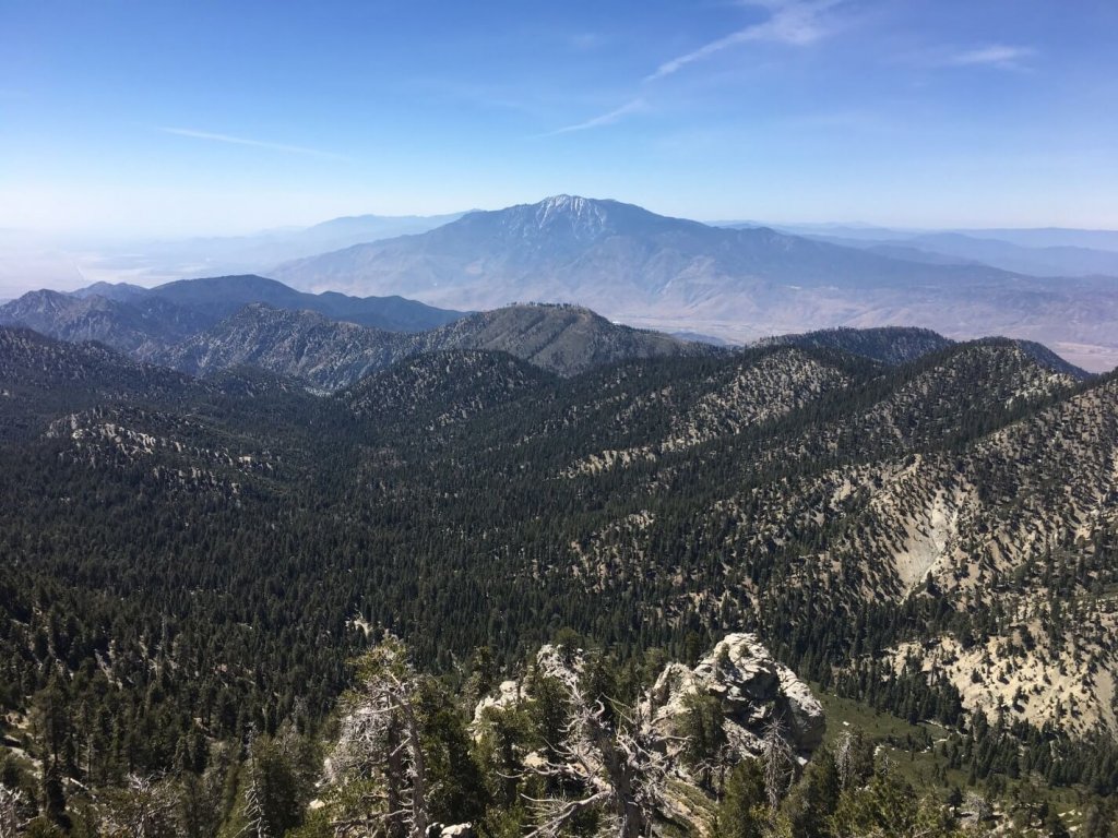 hiking san gorgonio peak view